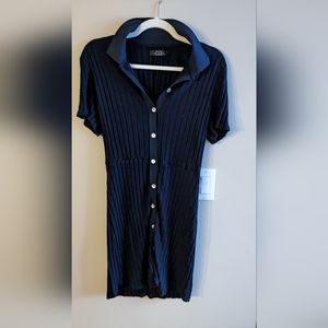 Ribbed fitted T-shirt dress